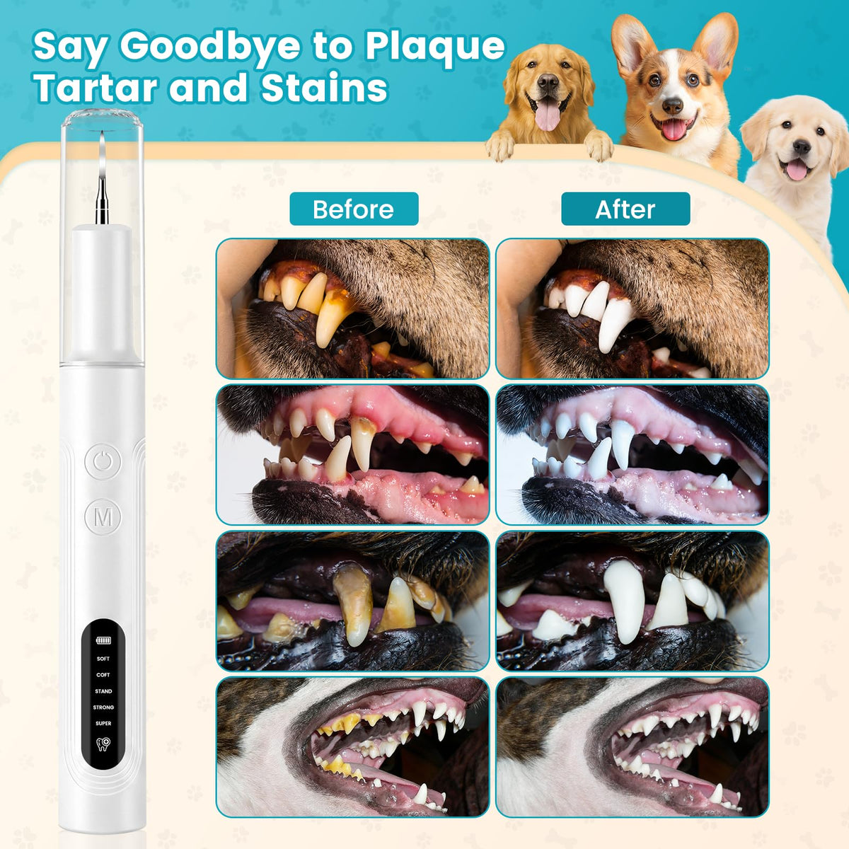Dog Ultrasonic Tooth Cleaner with LED Light Q830