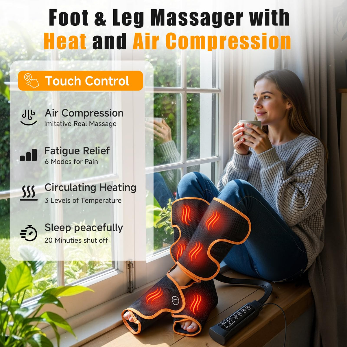 Leg Compression Massager with Heat K991585