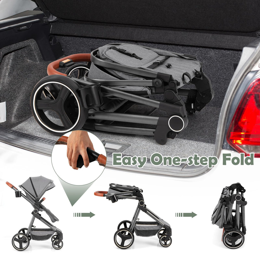 2 in 1 Convertible Baby Stroller with Reversible Seat J884283