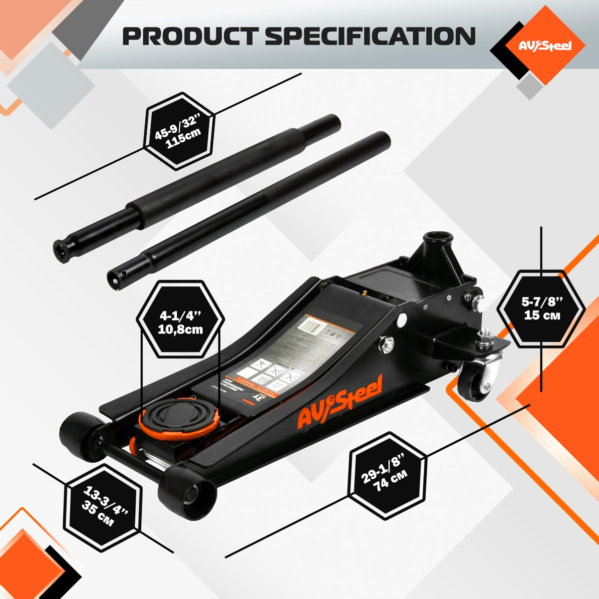 3 Ton Low Profile Hydraulic Floor Jack L72119