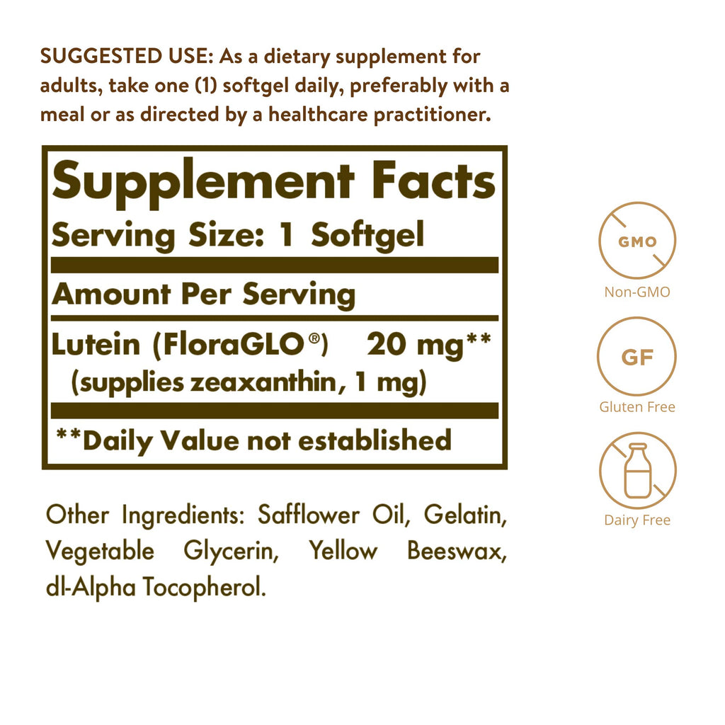 Lutein 20 mg 60 Softgels F626173