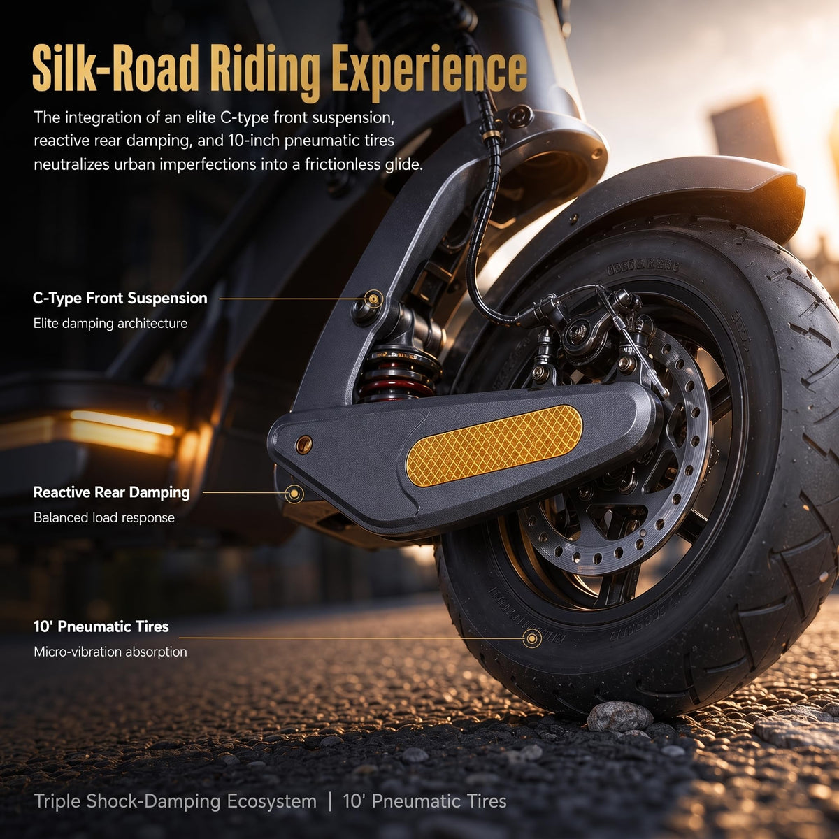 Electric Scooter, 28 MPH, 1000W, 38-Mile Range I68694
