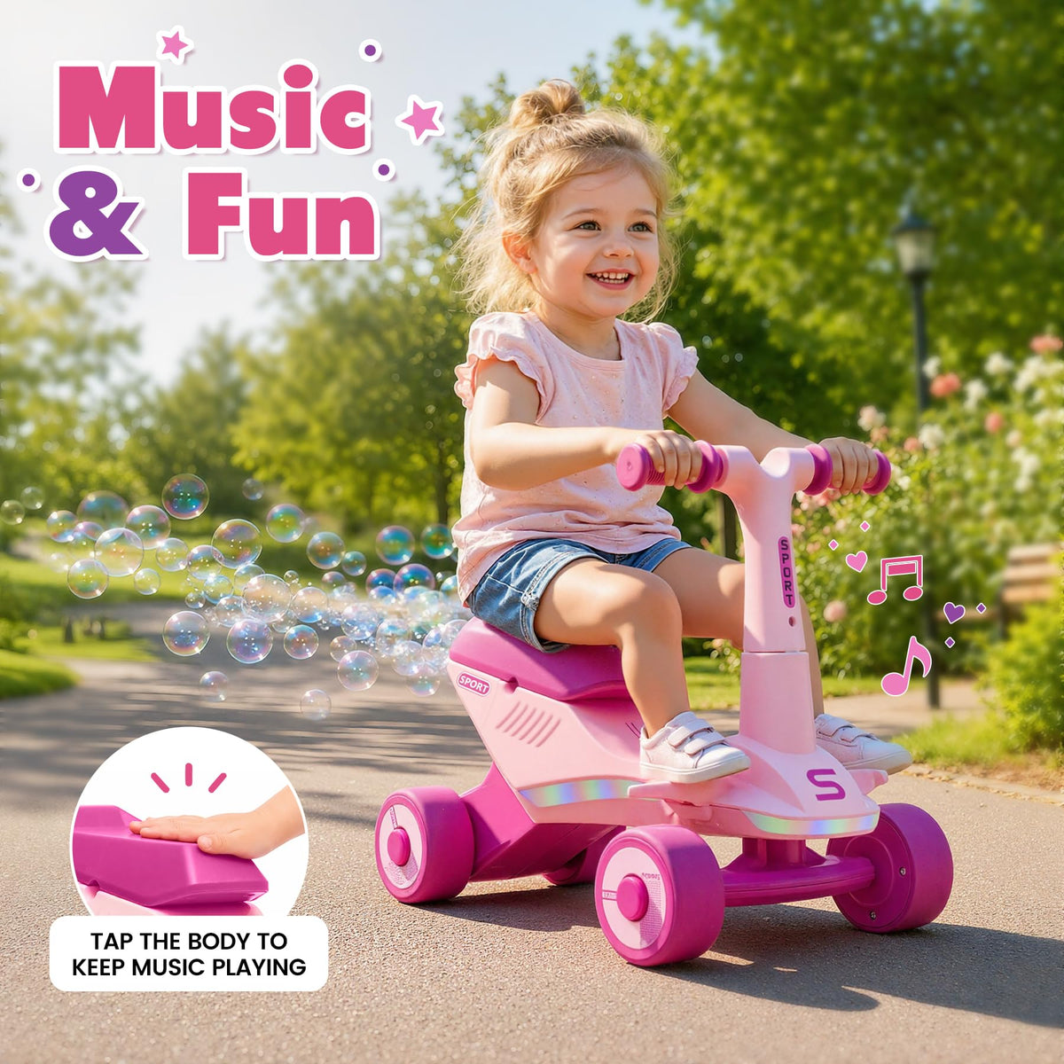 Electric Baby Balance Bike with Bubble Machine Y2002