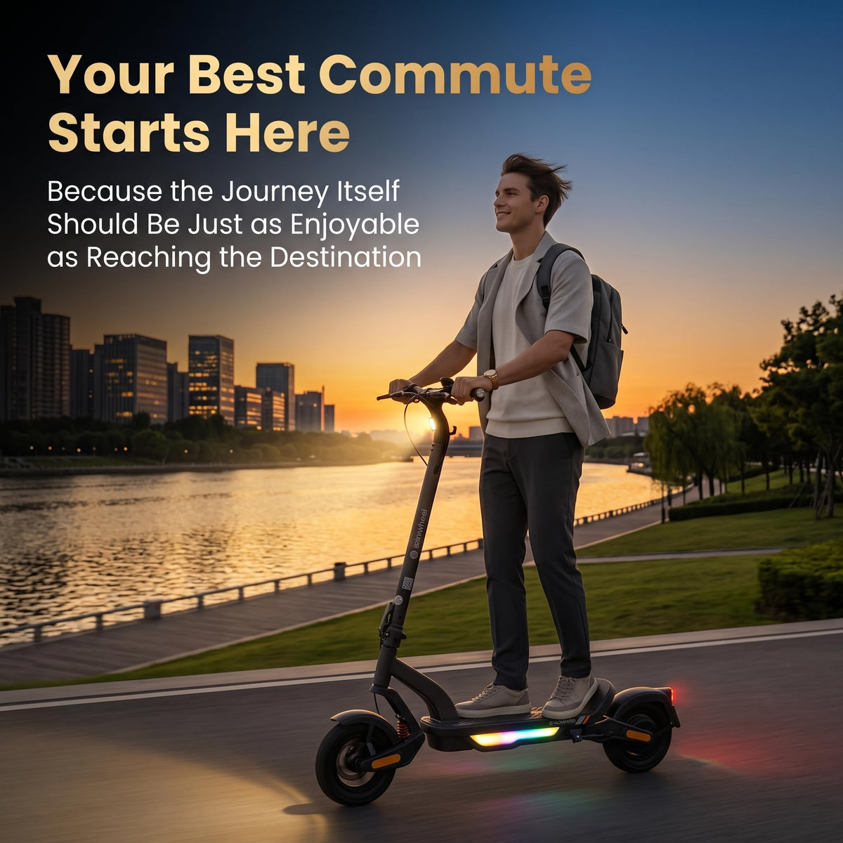 Electric Scooter, 28 MPH, 1000W, 38-Mile Range I68694