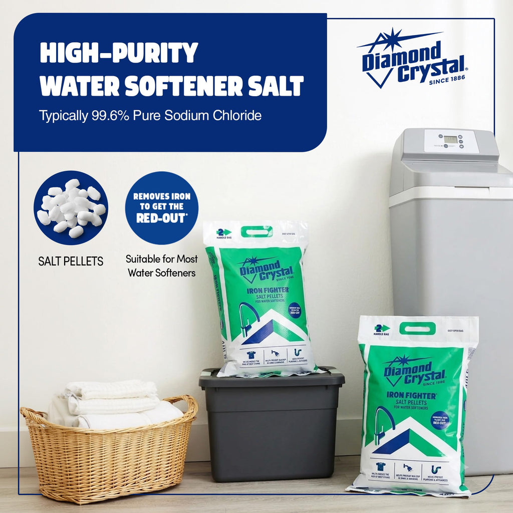 2 Pack Water Softener Salt Pellets, 40 lb Y152384