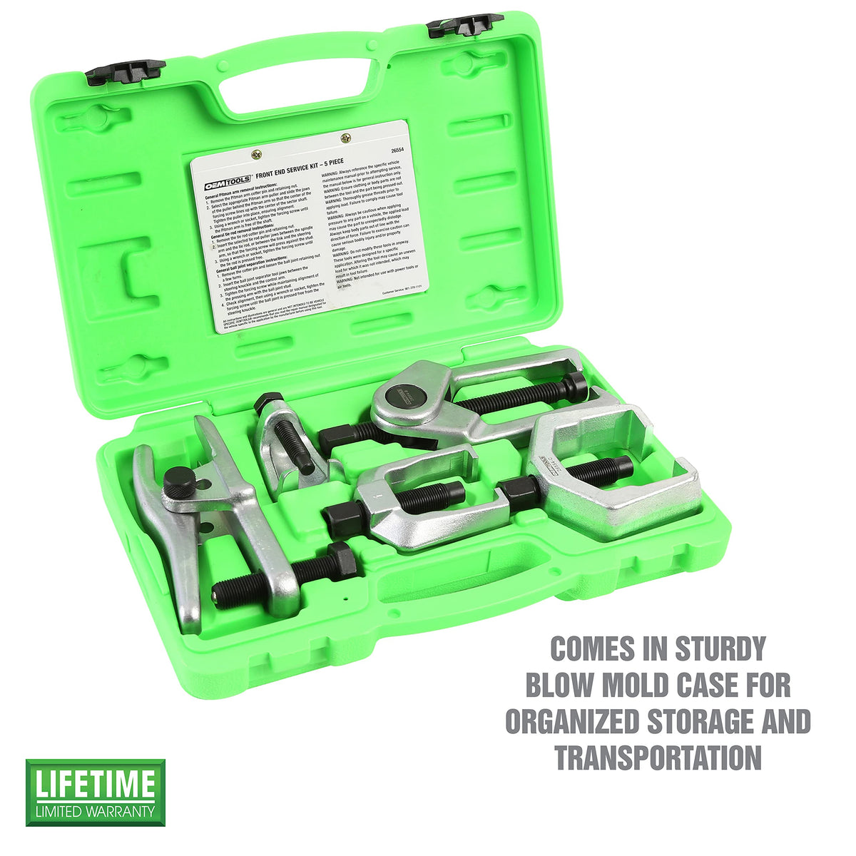 5-Pc Pitman Arm Puller & Ball Joint Separator with Case I8621