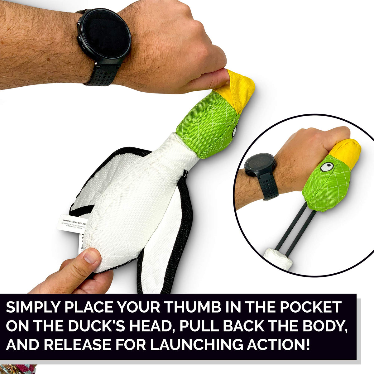 Large Duck Slingshot Fetching Dog Toy M11453