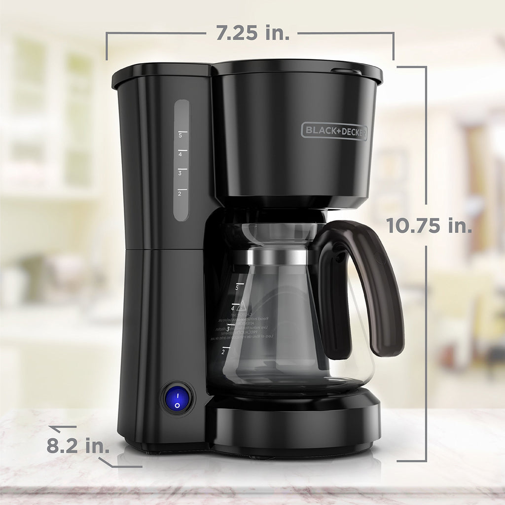 4-in-1 5-Cup Coffee Maker, Black J767