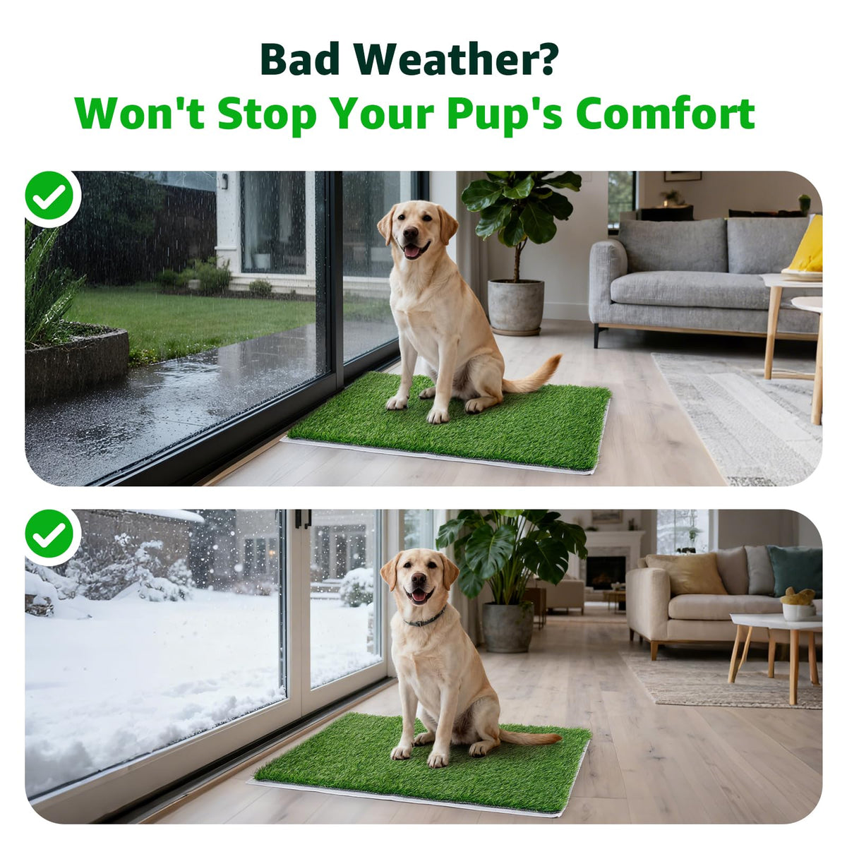 Artificial Grass Pee Pads 20"x 25" 2 Pack C70786
