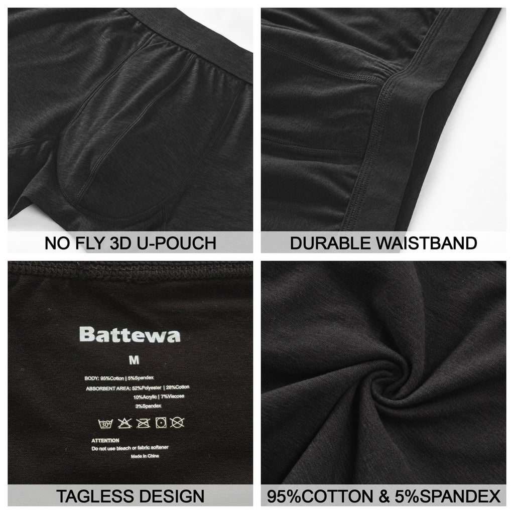 Mens Washable Incontinence Underwear 50ml Absorbent 4XL O399571