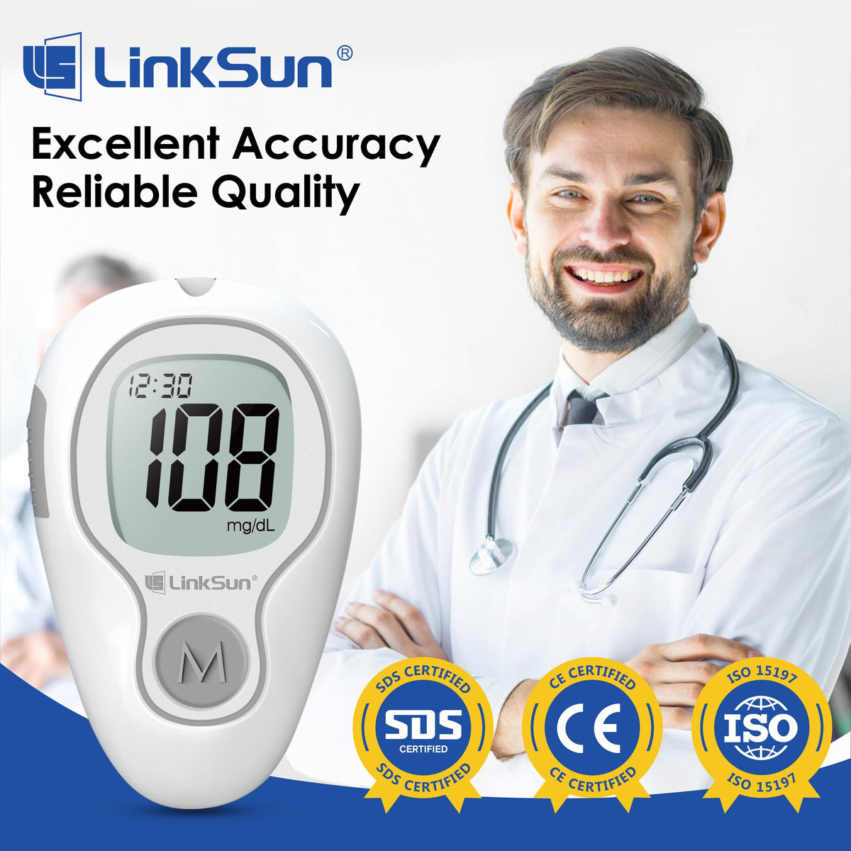 Glucose Monitor Kit, 100 Strips & Lancets J27352