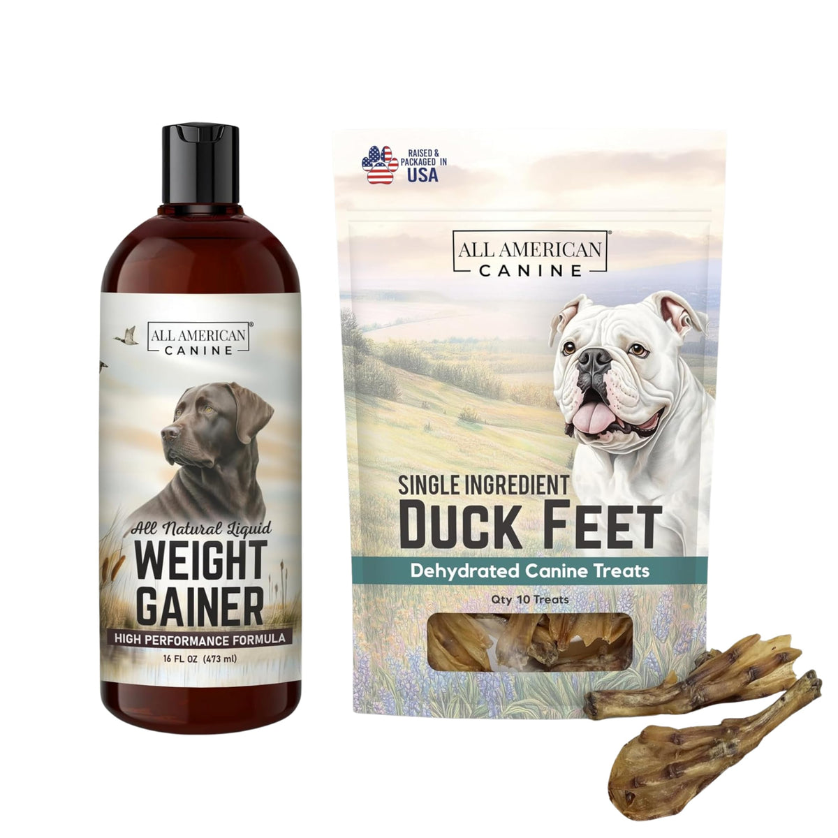 Dog Weight Gainer Liquid and Duck Feet C80386