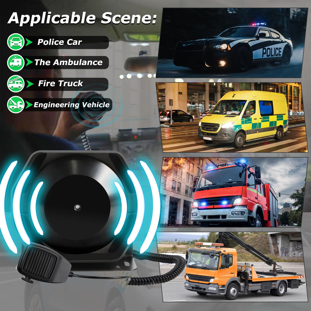 8 Tones Emergency Siren PA System U78621