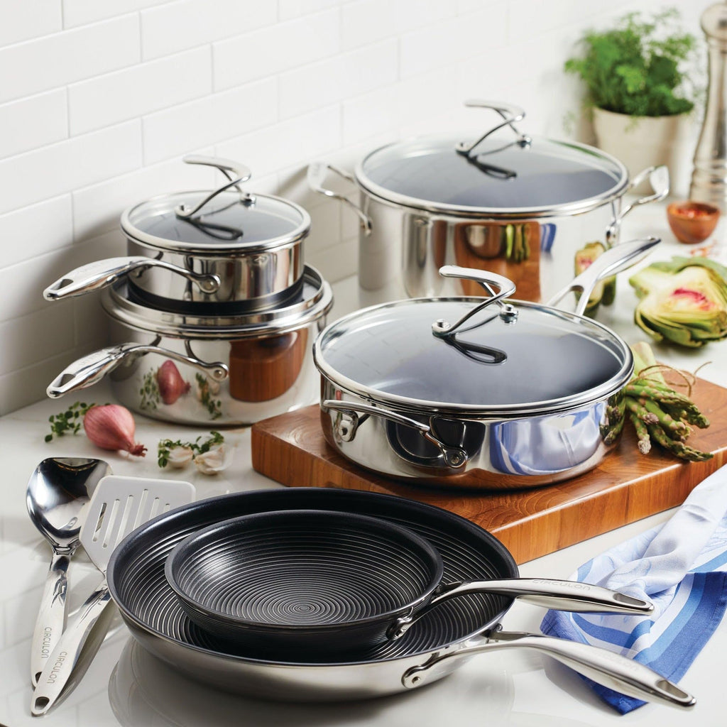 Stainless Steel Nonstick 12 Piece Cookware Set P1278