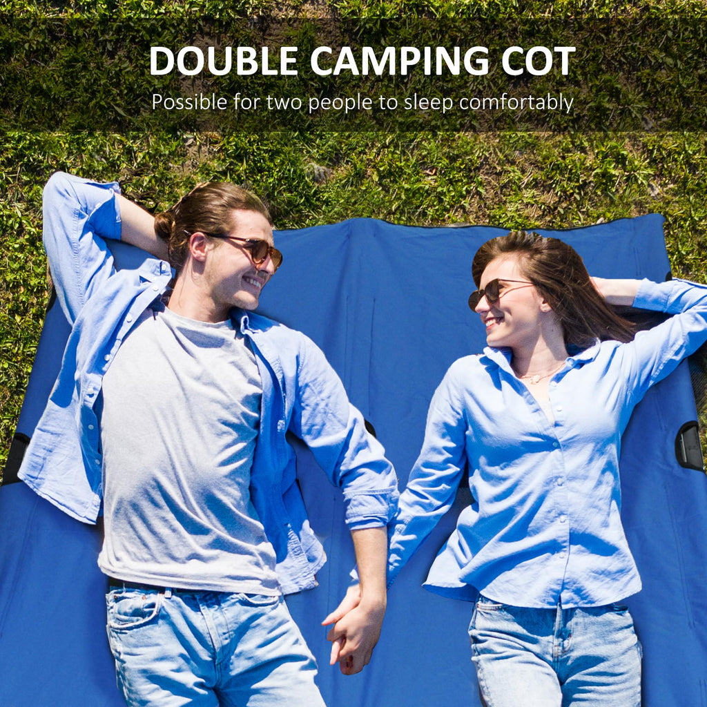 2 Person Folding Camping Cot with Carry Bag B8776