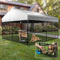 10×10FT Outdoor Dog Kennel with Roof M163479