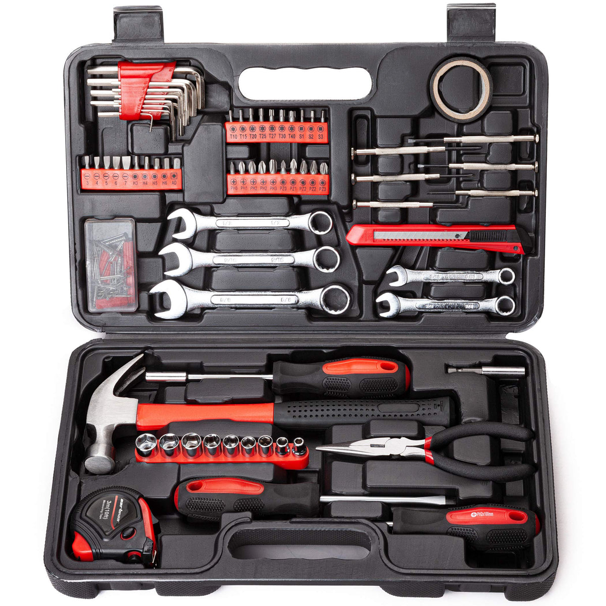 148-Piece Household Tool Set with Plastic Toolbox I93539