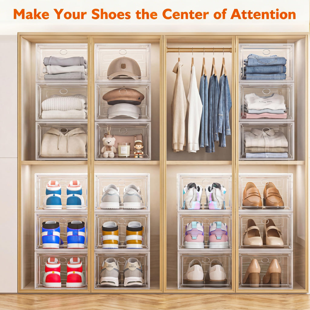 Clear Stackable Shoe Storage Box N918