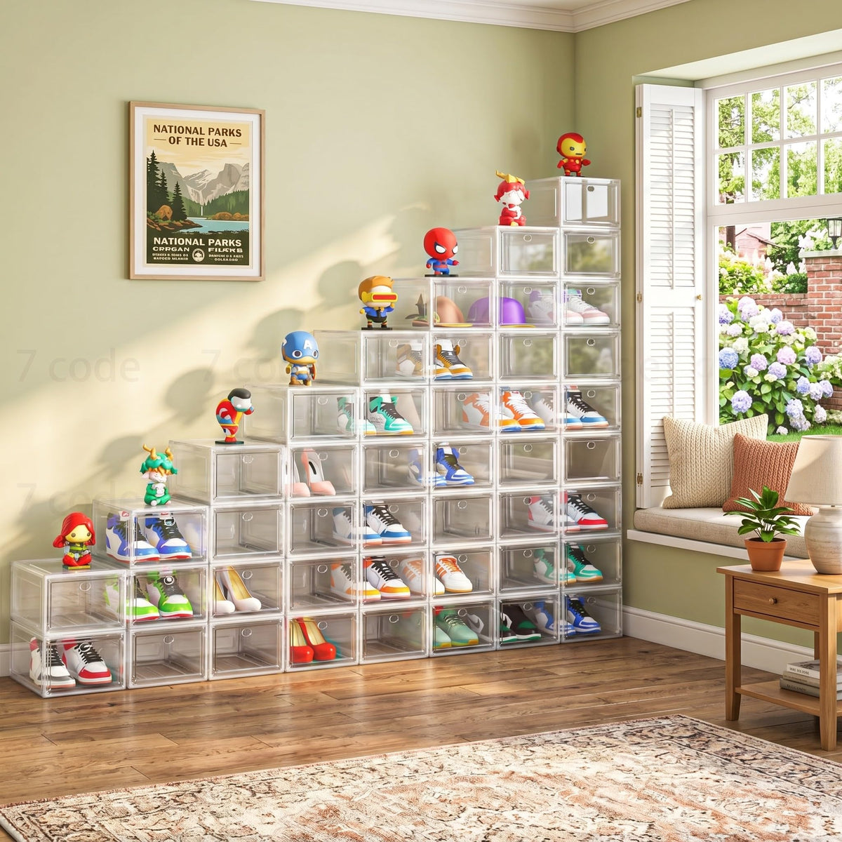 Clear Stackable Shoe Storage Box N918