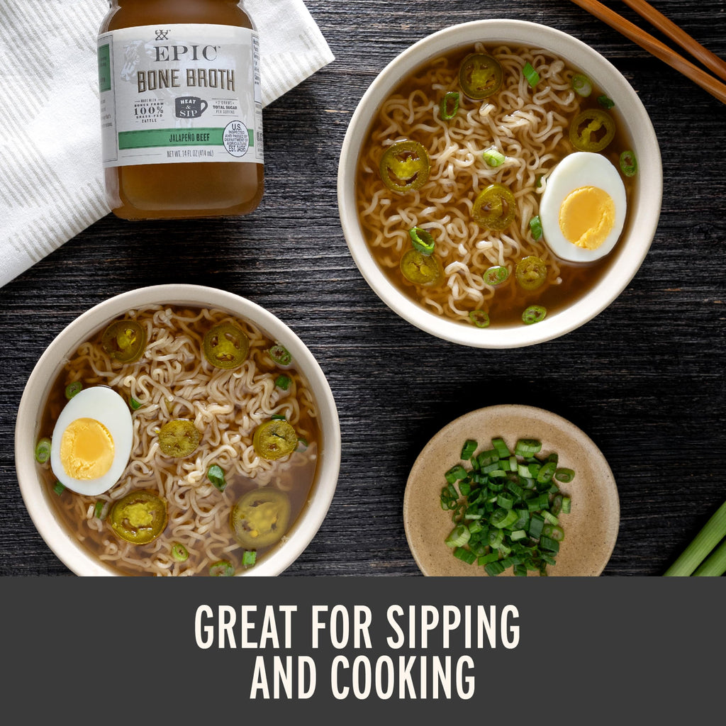 Beef Jalapeno Sea Salt Bone Broth 14 fl oz Pack of 6 Y536634
