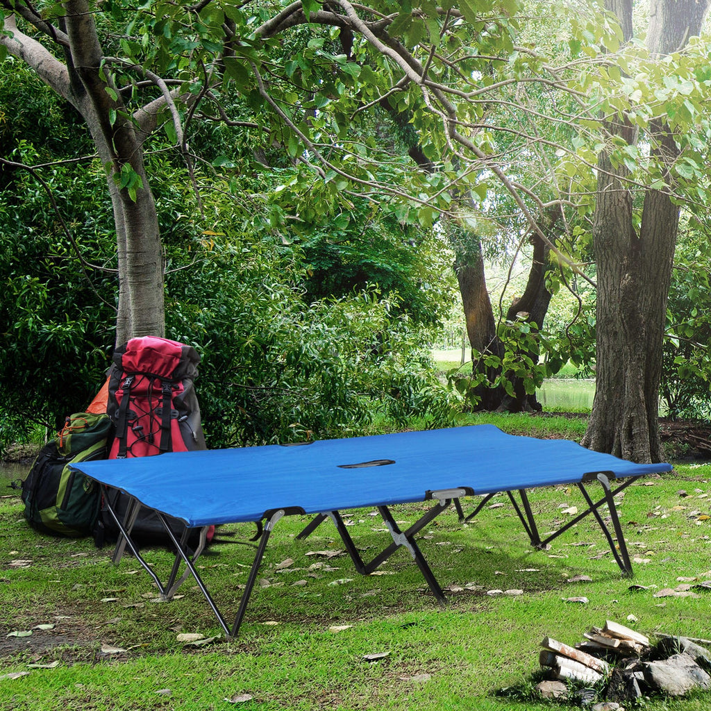 2 Person Folding Camping Cot with Carry Bag B8776