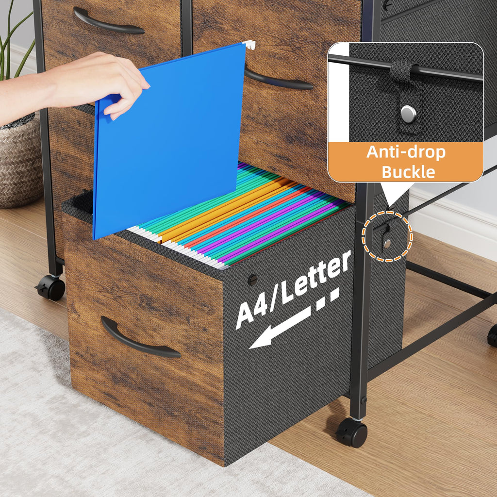4 Drawer Mobile Lateral File Cabinet I2015