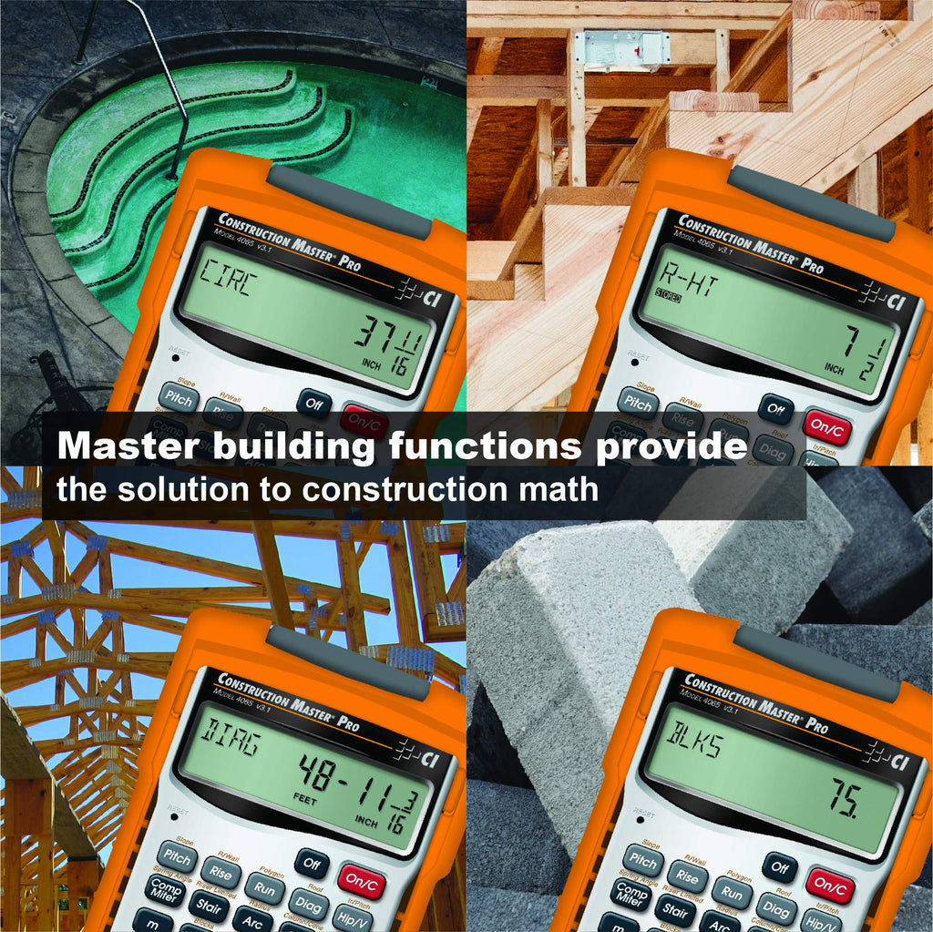 Construction Calculator + Architect Triangular Scale U158
