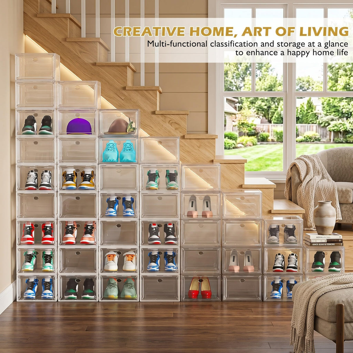Clear Stackable Shoe Storage Box N918